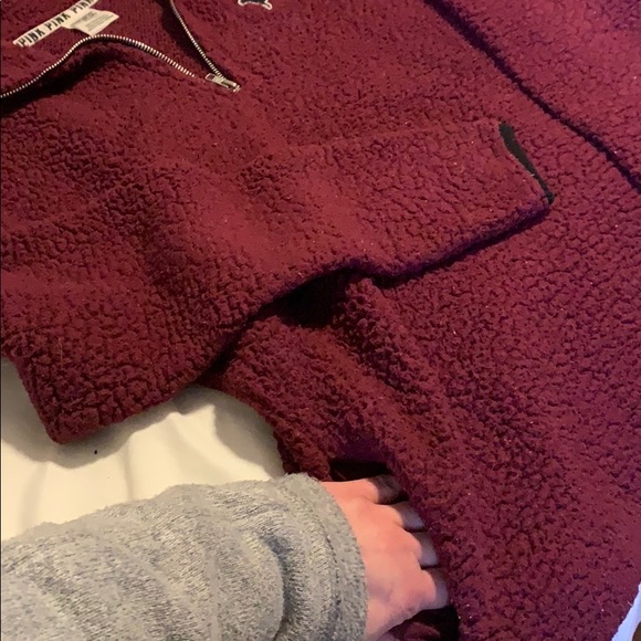 Pink 1/4 zip up Sherpa top SOLD - Picture 2 of 4